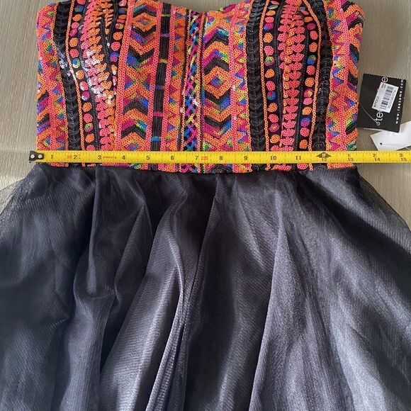 NWT! Teeze Me Strapless Black Formal Dress Size 5 - Picture 8 of 11